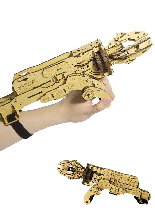 3D لغز خشبي ذراع الروبوت الهندسة الميكانيكية مجموعات ، مجموعات خشبية البناء ، ديي مجموعات الكبار ، الرجال ذراع الروبوت هدية ، هدية عيد ميلاد فريدة من نوعها في سن المراهقة أو الكبار ديكور المنزل - Image 1